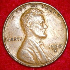 1937 S Lincoln Wheat Cent Quality VF Lot 230